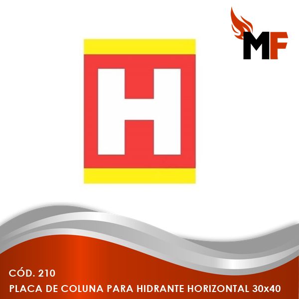 Placa de Coluna Hidrante Horizontal 30x40