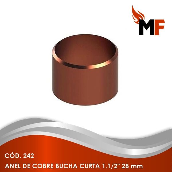 Anel de Cobre Bucha Curta 1.1/2