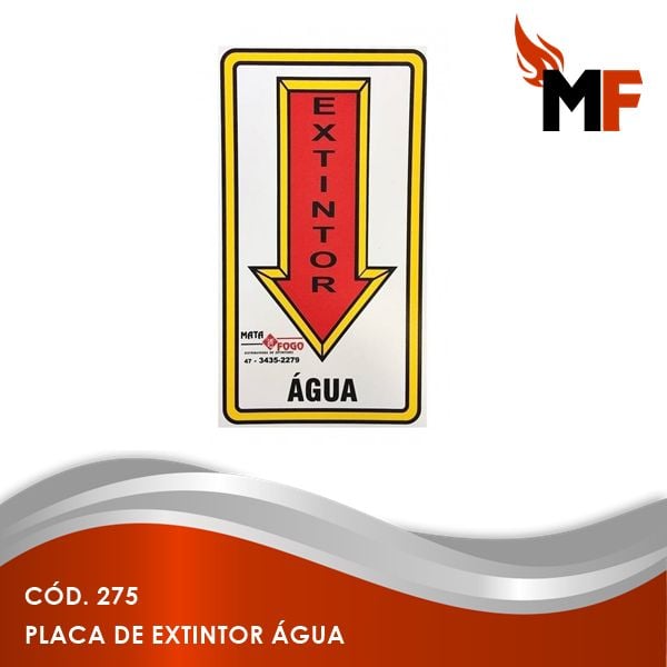 Placa de Extintor Água