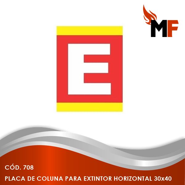 Placa de Coluna Extintor Horizontal 30x40