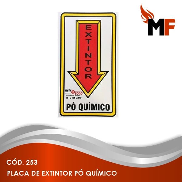 Placa de Extintor Pó Químico