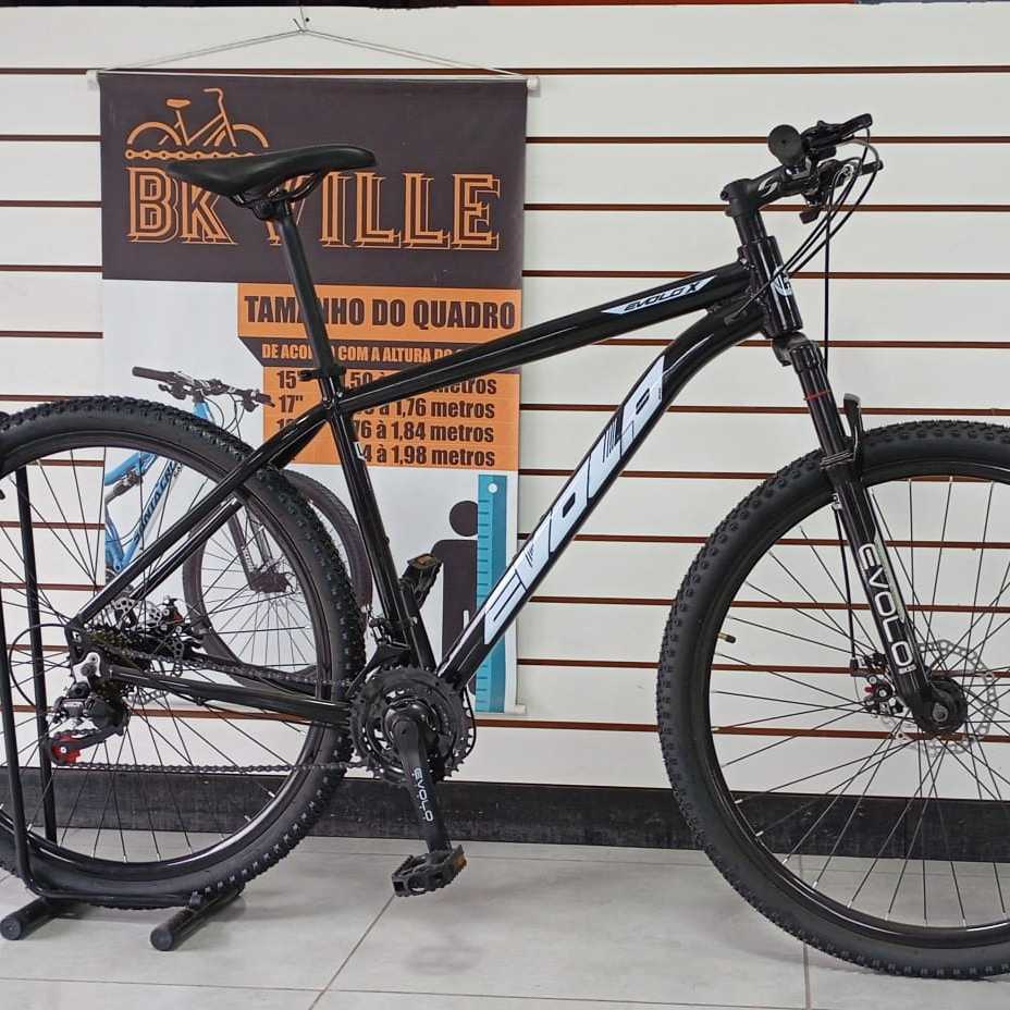 BICICLETA 29 ALUM 21V PRETA EVOLO