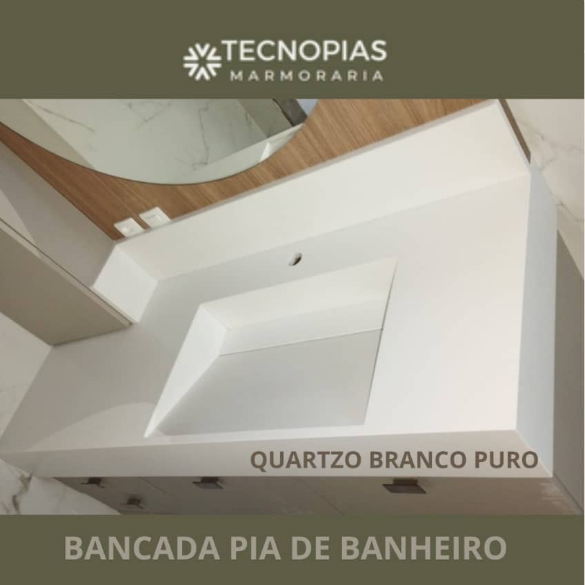 Bancada Quartzo Branco Puro